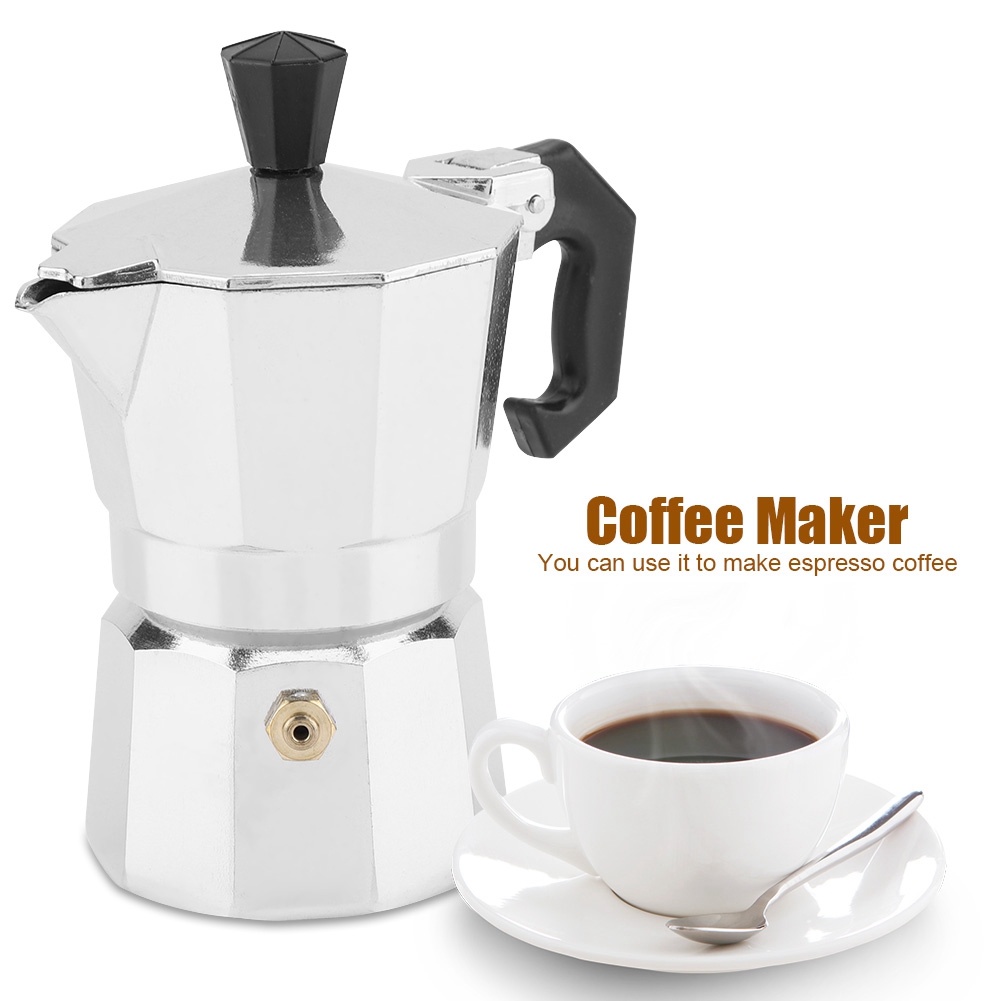 Home Office Moka - イタリア製のモーカポット,家庭やオフィス用のコーヒーメーカー,ストーブ,50ml, 1カップ