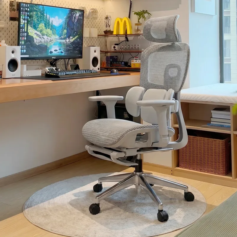Home Office Desks - 人間工学に基づいたランバーサポート付きオフィスチェア、リクライニング式パソコンデスクチェア、自宅での快適な座り心地、長時間作業用、卸売販売