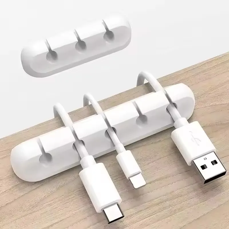 Home Office Desks - シリコーン USB ケーブル クリップ ワインダー オーガナイザー