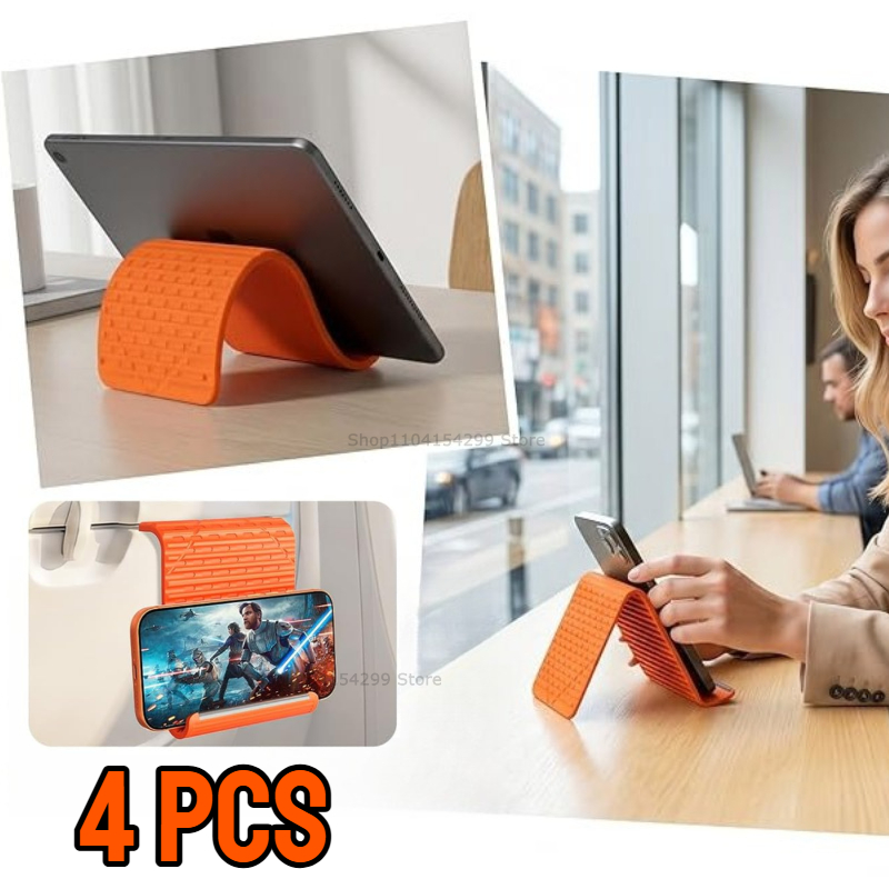 Home Office Desks - 柔軟で折りたたみ可能なシリコン製スマホホルダー、携帯用調整可能マルチアングルデスクトップスタンド、iPhone、iPad、ノートパソコン、タブレット、自宅、オフィス用