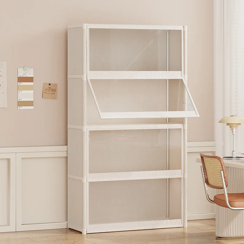 Bookcase Wood Shelf - DSAブックケース棚 家庭用書籍収納ファイルキャビネット 床から壁まで 学生寮 防塵本棚 キャビネット付き