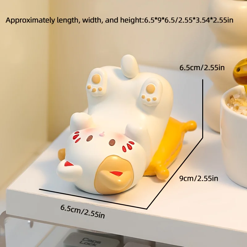 かわいい漫画の猫のデスクトップオーナメント、電話スタンド、ク - Home Office Desks のレビューと価格