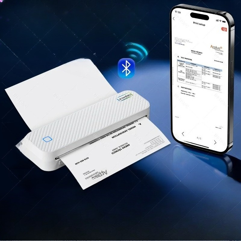ポータブル A4 サーマルプリンタ Bluetooth 写真 - Home Office Travel Document のレビューと価格