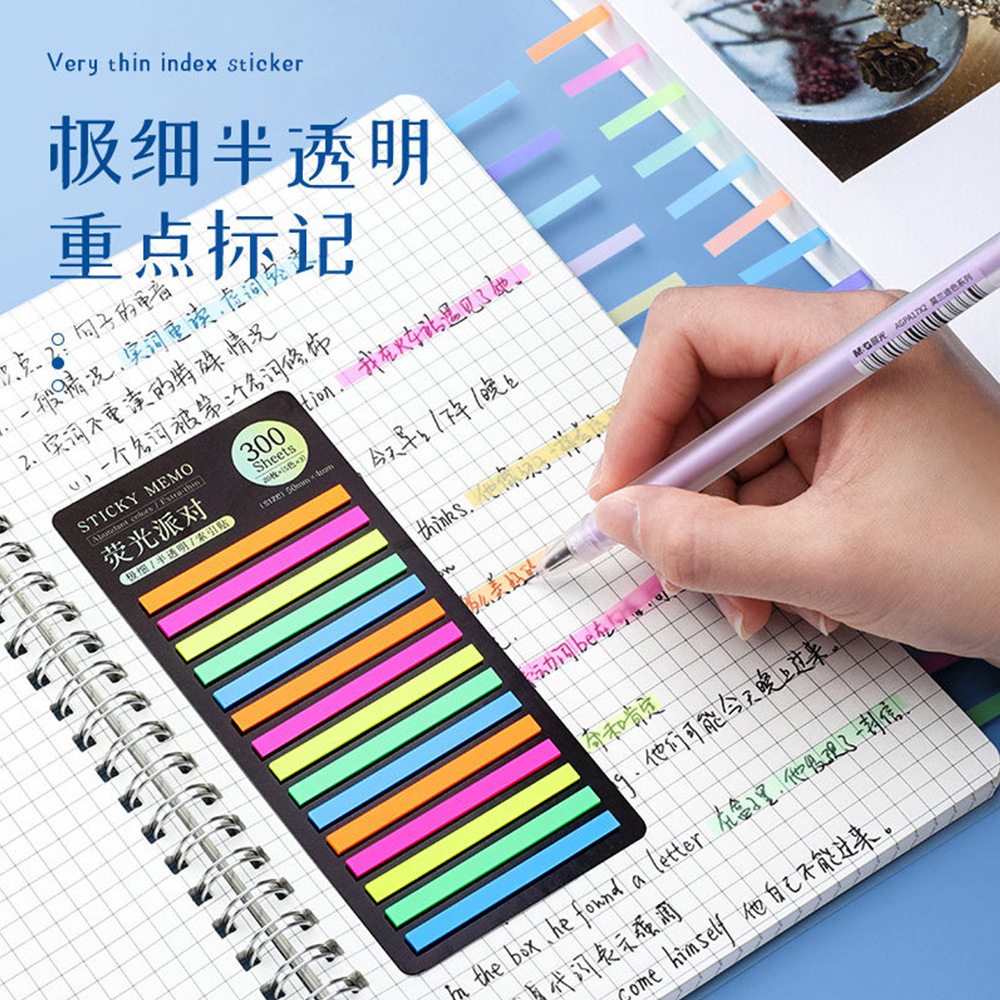 300 枚透明レインボーインデックスメモパッド付箋紙ステッカ - Sticky Note Dispenser のレビューと価格