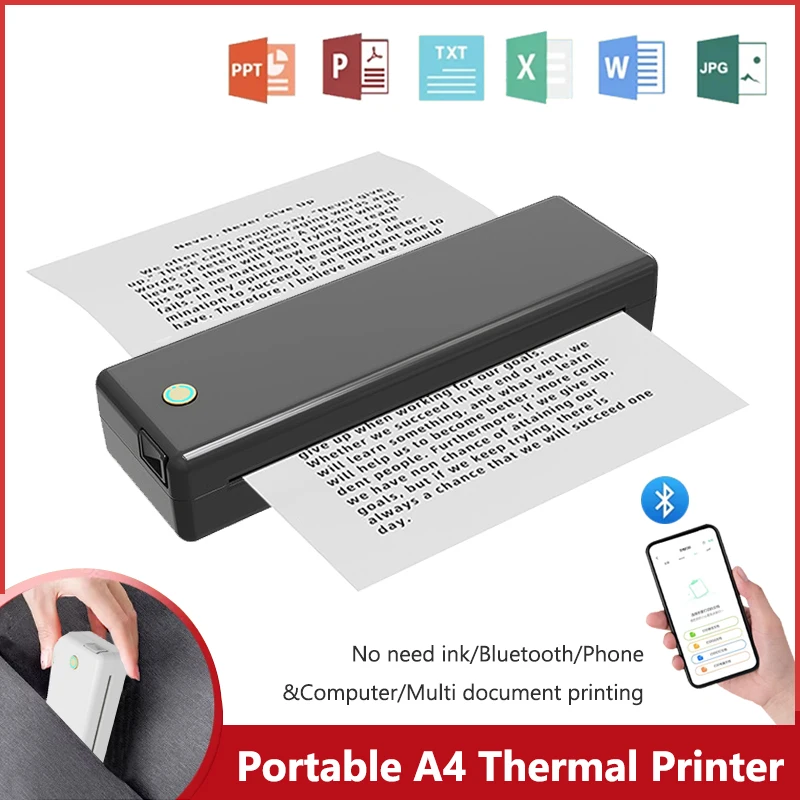 ポータブル A4 サーマルプリンター Bluetooth 写 - Home Office Questions のレビューと価格