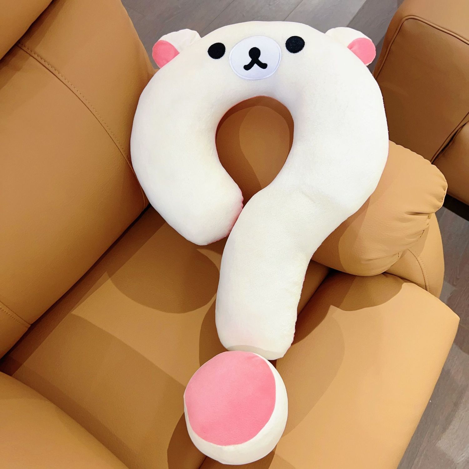 かわいいリラックマの質問型枕、柔らかい漫画風クッション、リビ - Home Office Questions のレビューと価格