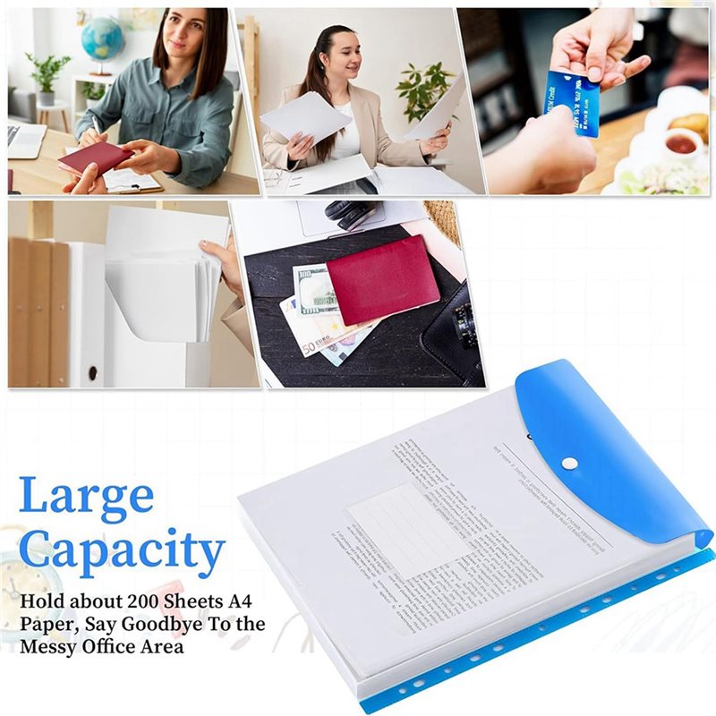 ABRI-A4 プラスチック製財布、学校、オフィス、家庭、旅 - Home Office Travel Document のレビューと価格