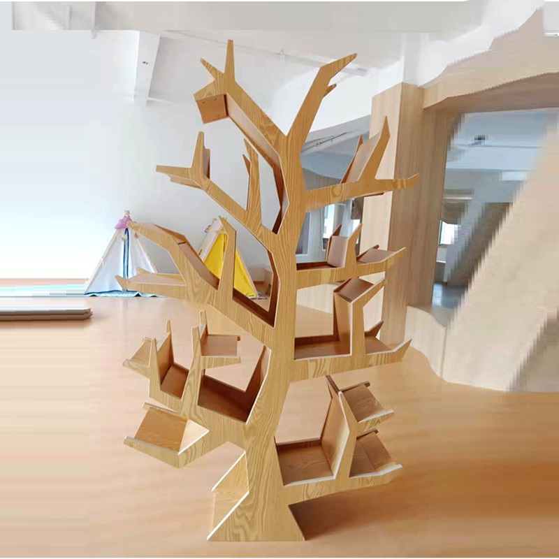 チキトス リビングルーム 寝室 子供用 木製 ツリー型棚 シ - Bookcase Wood Shelf のレビューと価格