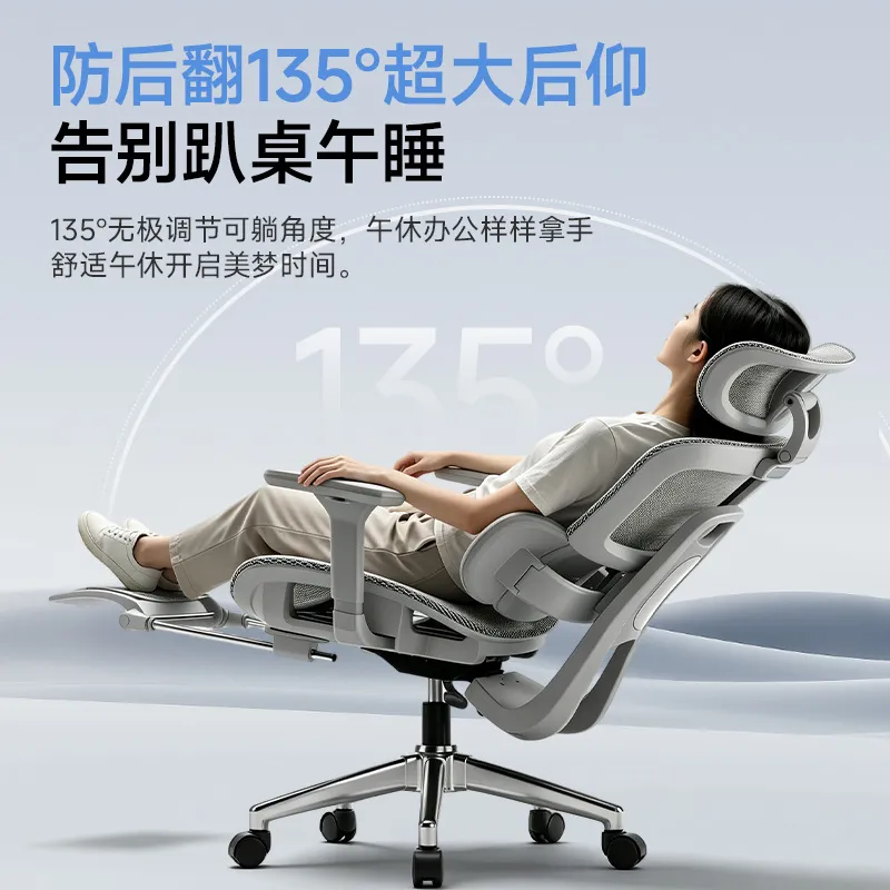 人間工学に基づいたランバーサポート付きオフィスチェア、リクラ - Home Office Desks のレビューと価格