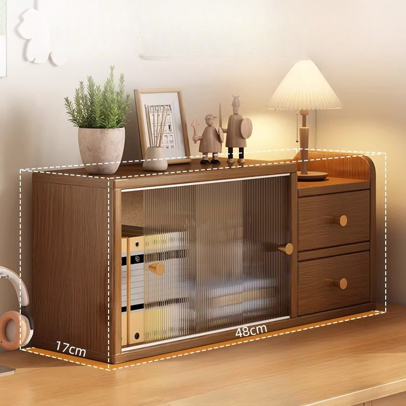 ミッドセンチュリーモダンディスプレイケース、化粧品や本用の防 - Bookcase Wood Shelf のレビューと価格