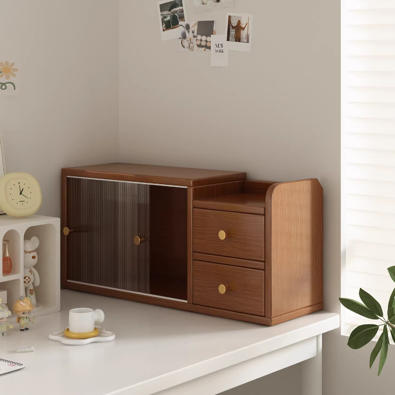 ミッドセンチュリーモダンディスプレイケース、化粧品や本用の防 - Bookcase Wood Shelf のレビューと価格