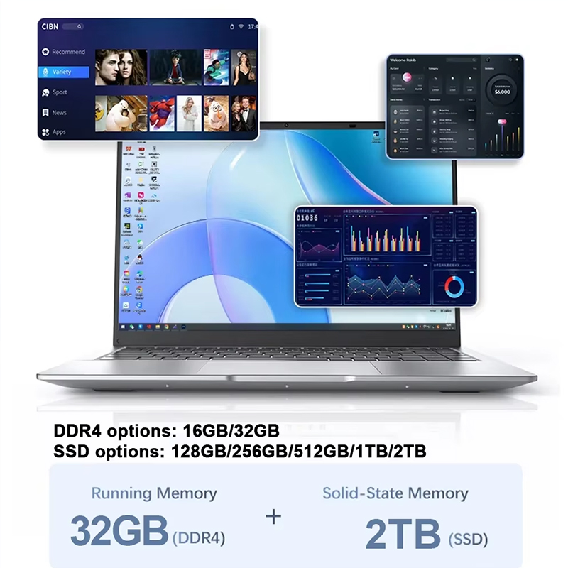 新型超薄型ノートパソコン 14.1インチ 16GB RAM  - Home Office Pc のレビューと価格
