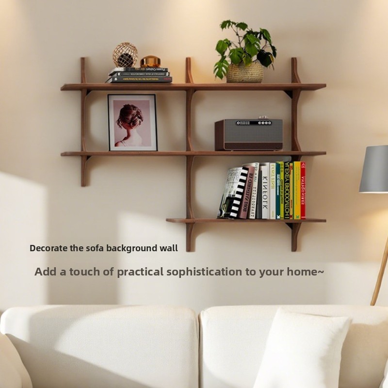 無垢材壁掛け棚シンプルなはしご型本棚大容量収納ラックリビング - Bookcase Wood Shelf のレビューと価格