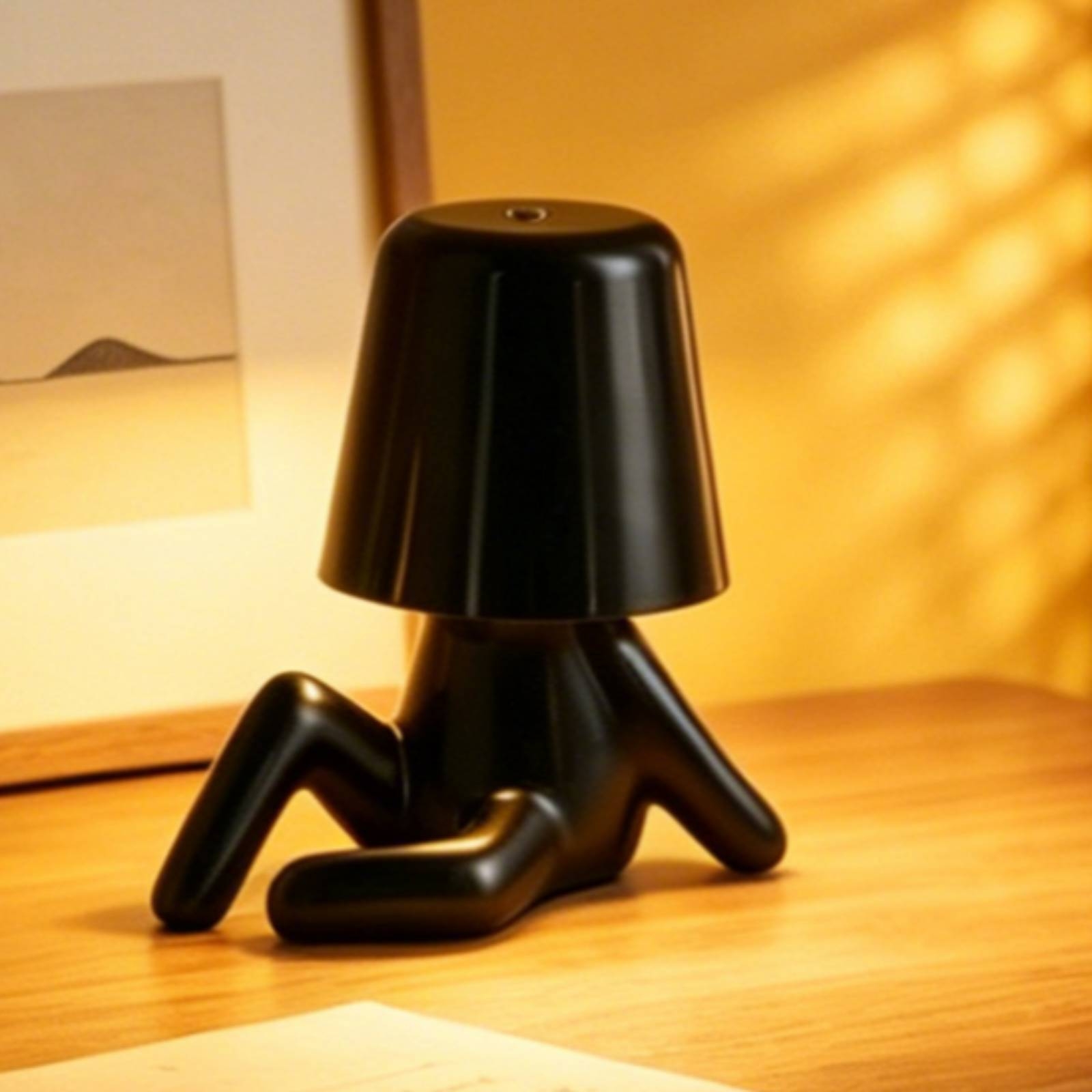 座り姿のフィギュアランプ ABS樹脂製ベッドサイドナイトライ - Home Office Desks のレビューと価格