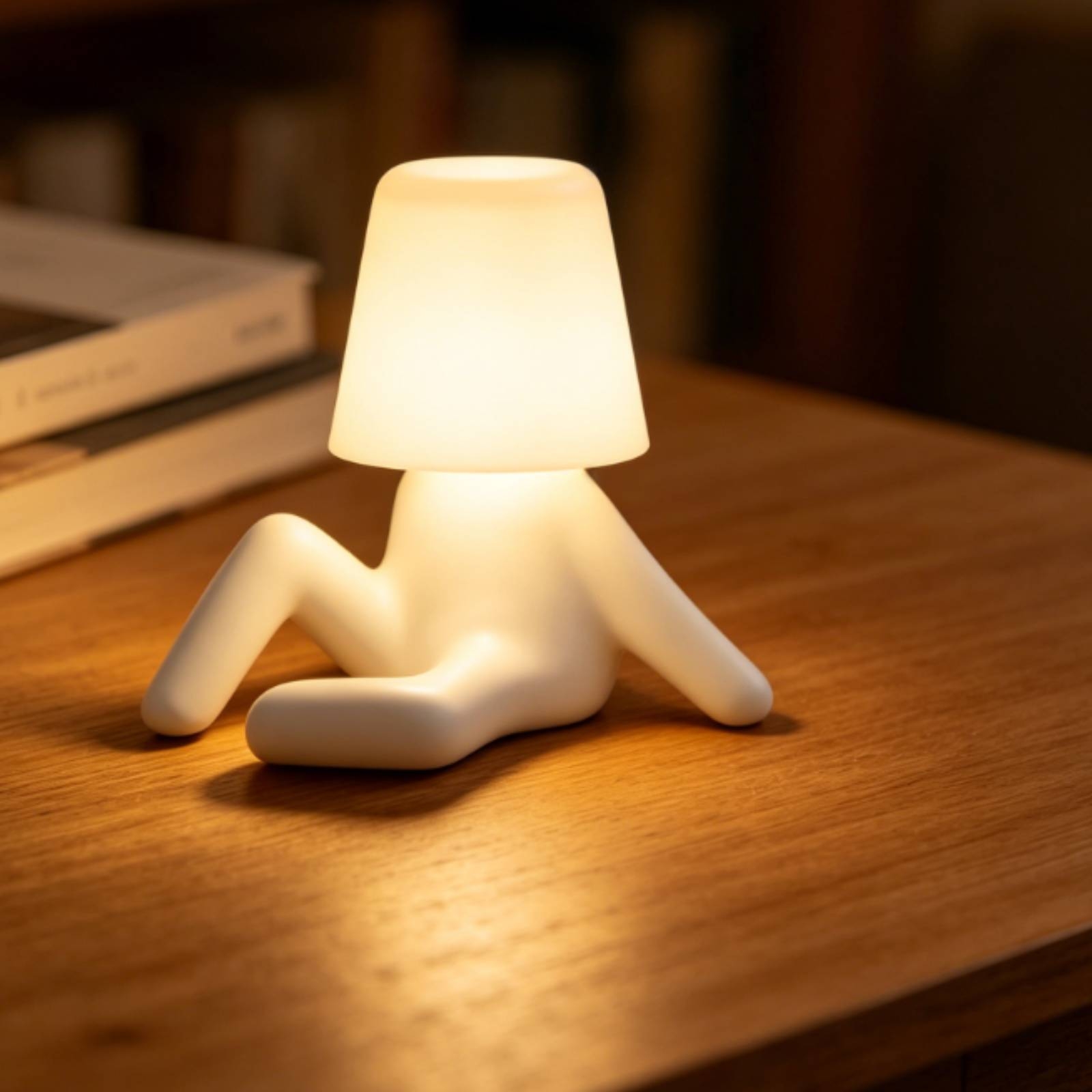 座り姿のフィギュアランプ ABS樹脂製ベッドサイドナイトライ - Home Office Desks のレビューと価格