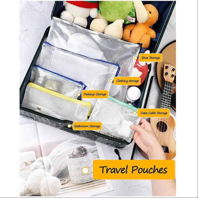 27 個メッシュジッパーポーチメッシュジッパードキュメントバ - Home Office Travel Document のレビューと価格