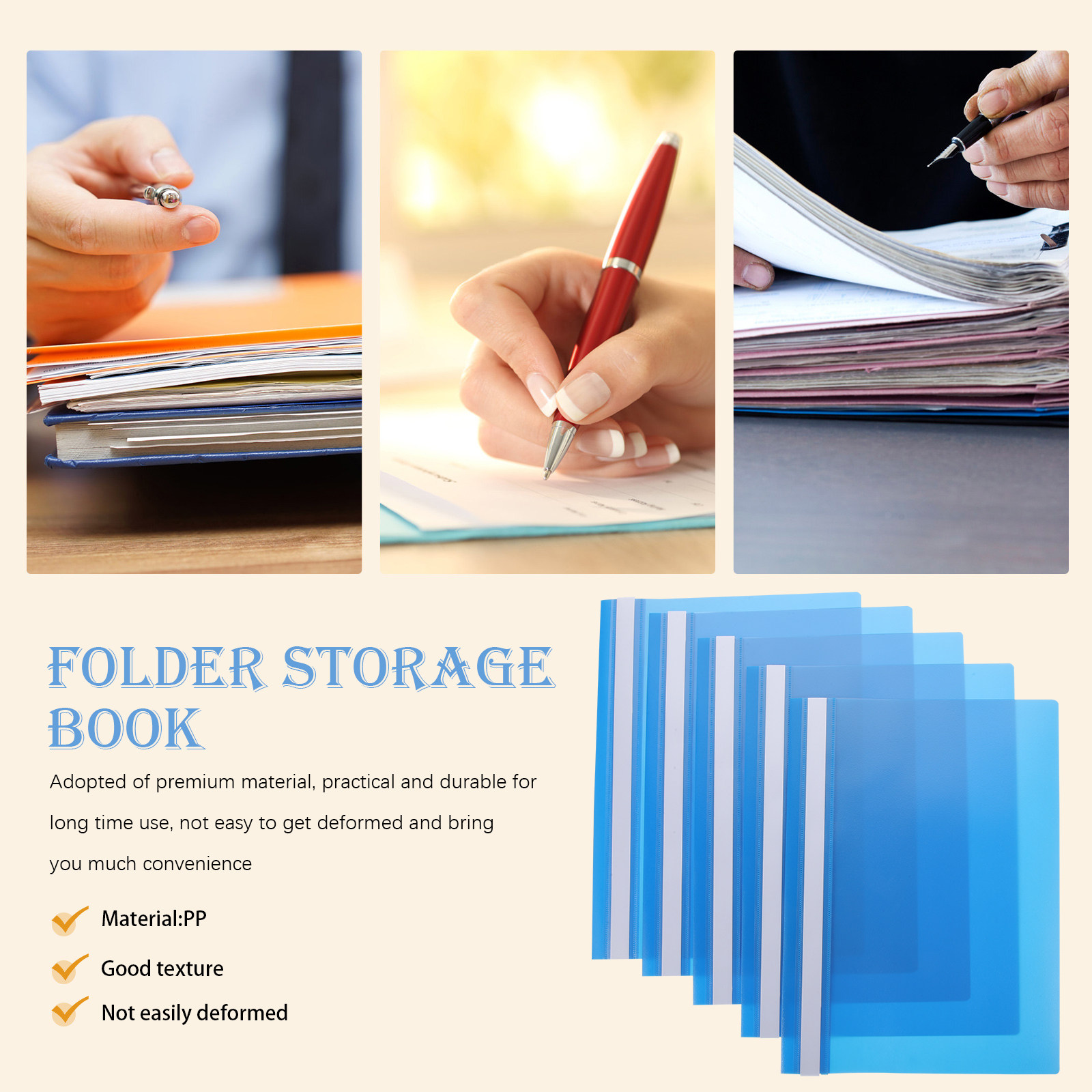 15個入りA4ドキュメントフォルダー、PPプラスチック製ファ - Home Office Travel Document のレビューと価格