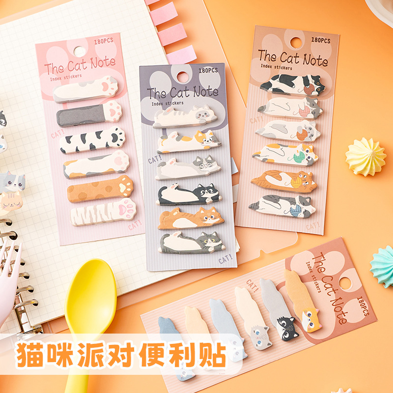1 セット文具 DIY レジャー猫シリーズかわいい紙メモパッ - Sticky Note Dispenser のレビューと価格