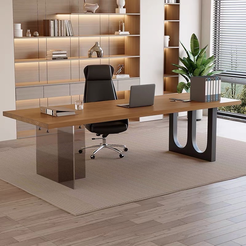 イタリア製アクリル製フローティング木製オフィスデスクモダンシ - Home Office Desks のレビューと価格