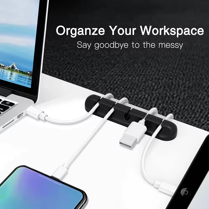 シリコーン USB ケーブル クリップ ワインダー オーガナ - Home Office Desks のレビューと価格