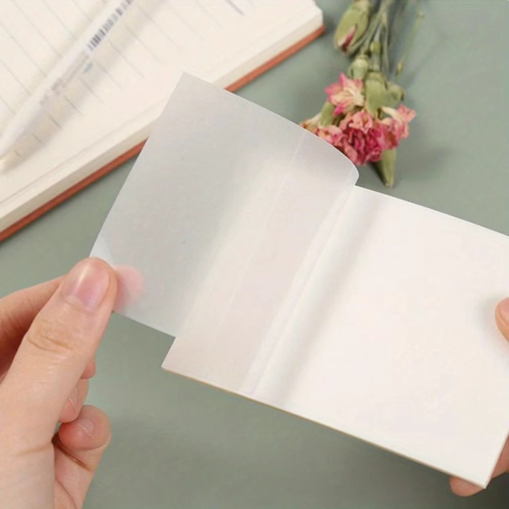 50 枚透明付箋パッド防水自己粘着メモメモ帳学校事務用品文具 - Sticky Note Dispenser のレビューと価格