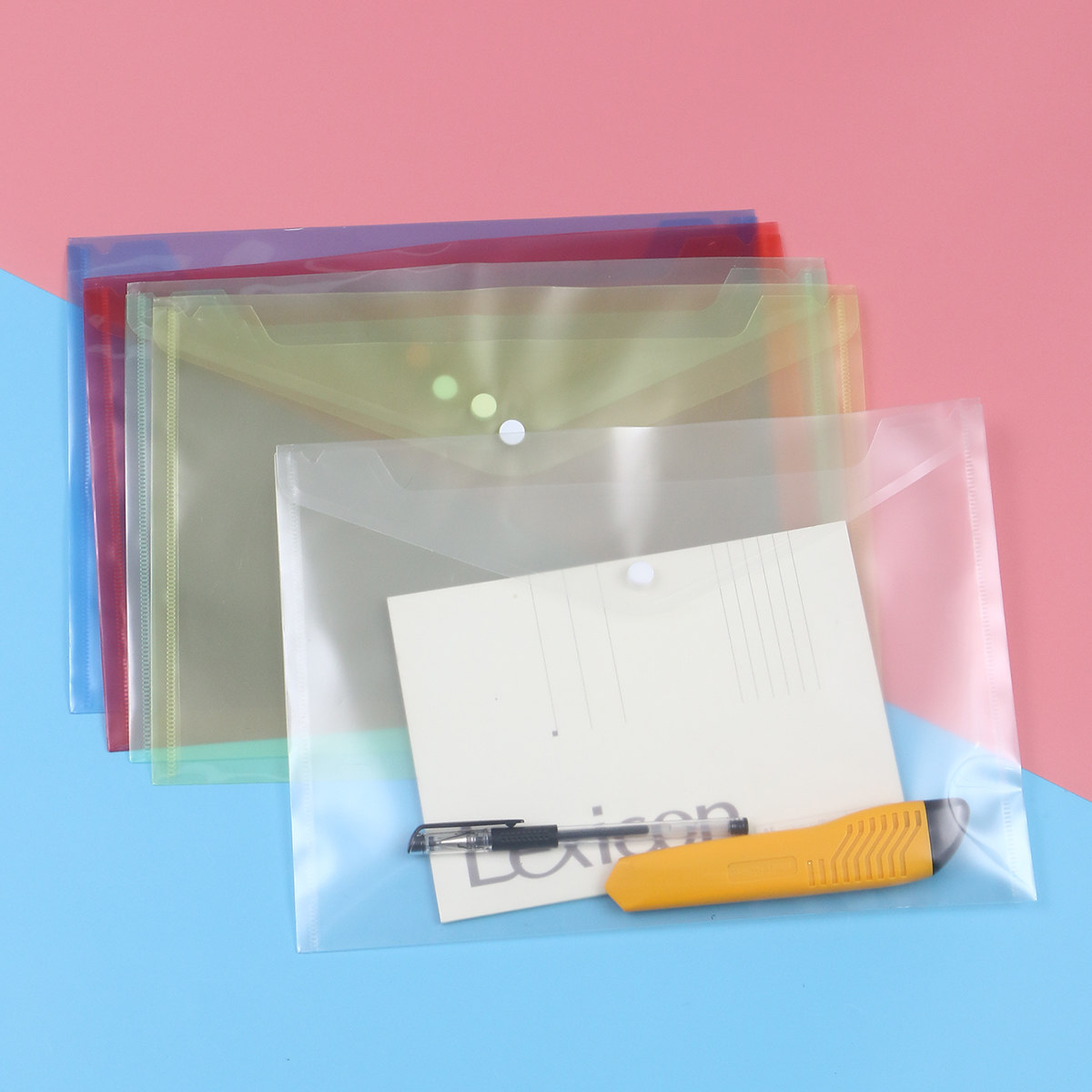 24個入り 透明 厚手PPプラスチック製ファイルバッグ ジッ - Home Office Travel Document のレビューと価格
