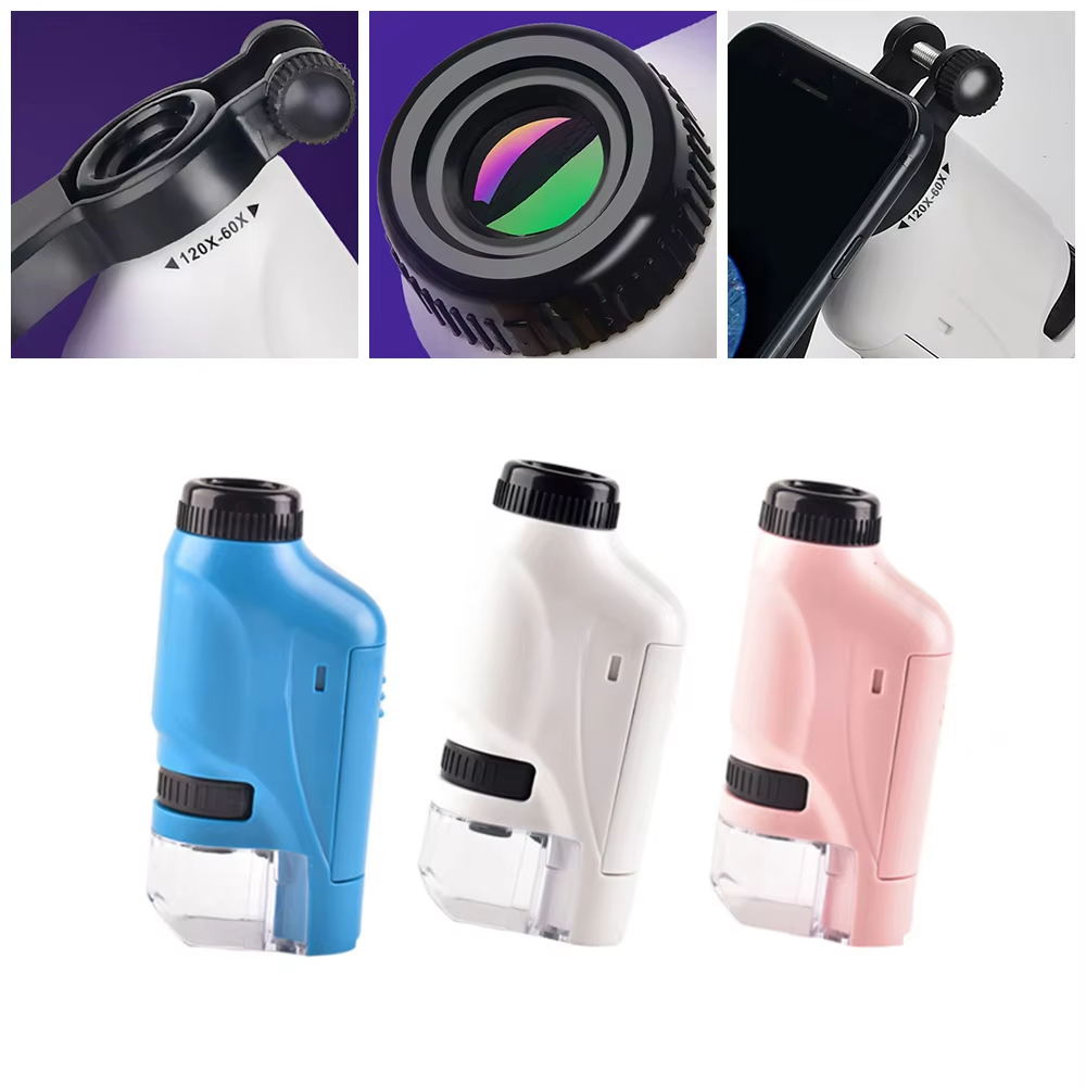ミニポケットラボハンドヘルド顕微鏡キット調整可能なズーム60 - Zoom Lighting Kit のレビューと価格