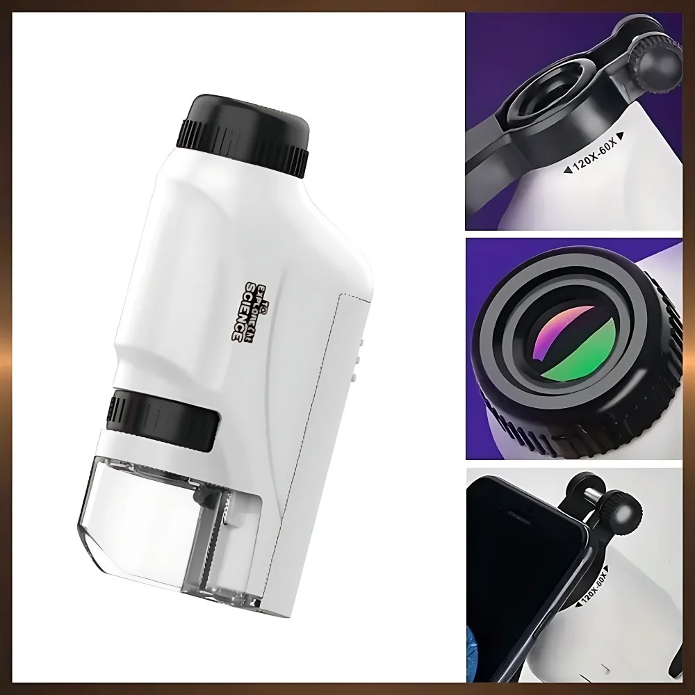 ミニポケットラボ ハンドヘルドポータブル顕微鏡キット 60- - Zoom Lighting Kit のレビューと価格