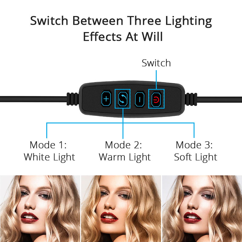 LED リングライト クリップ付きラップトップコンピュータフ - Zoom Lighting Kit のレビューと価格