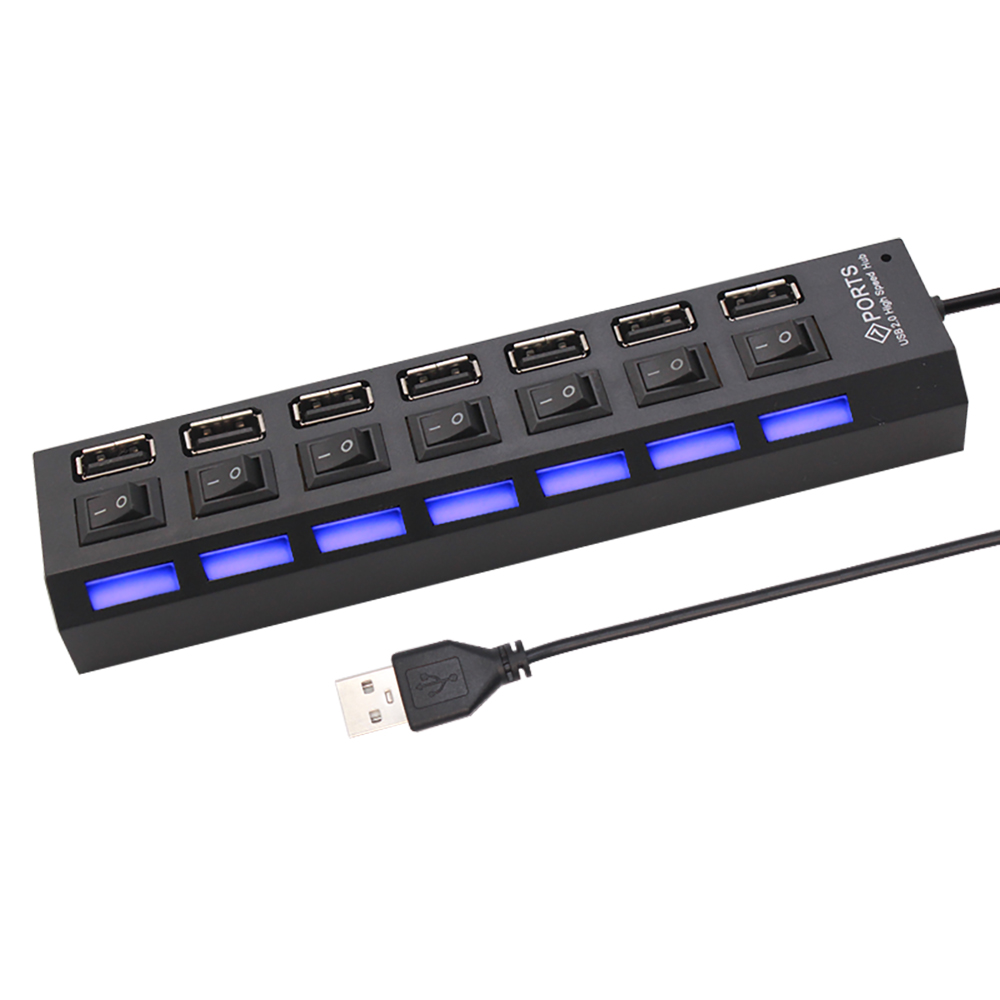 7 ポート USB 2.0 ハブスプリッターラップトップコン - Home Office Pc のレビューと価格