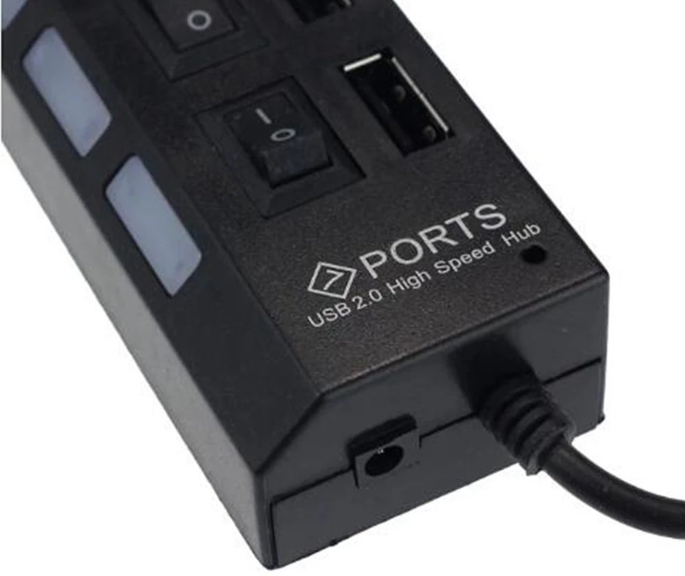 7 ポート USB 2.0 ハブスプリッターラップトップコン - Home Office Pc のレビューと価格