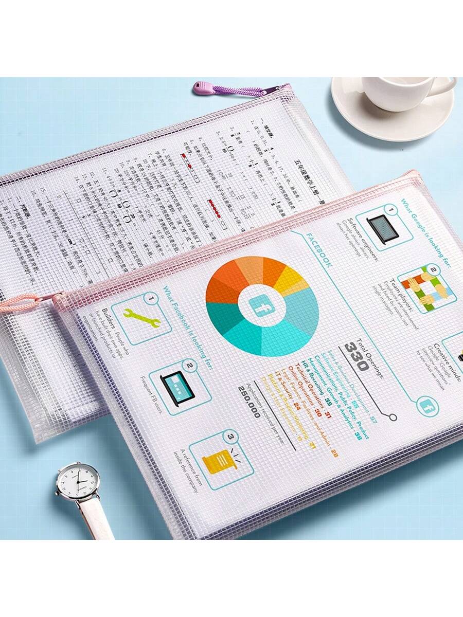 マカロンカラー防水A4グリッドファイルバッグ大容量書類収納学 - Home Office Travel Document のレビューと価格