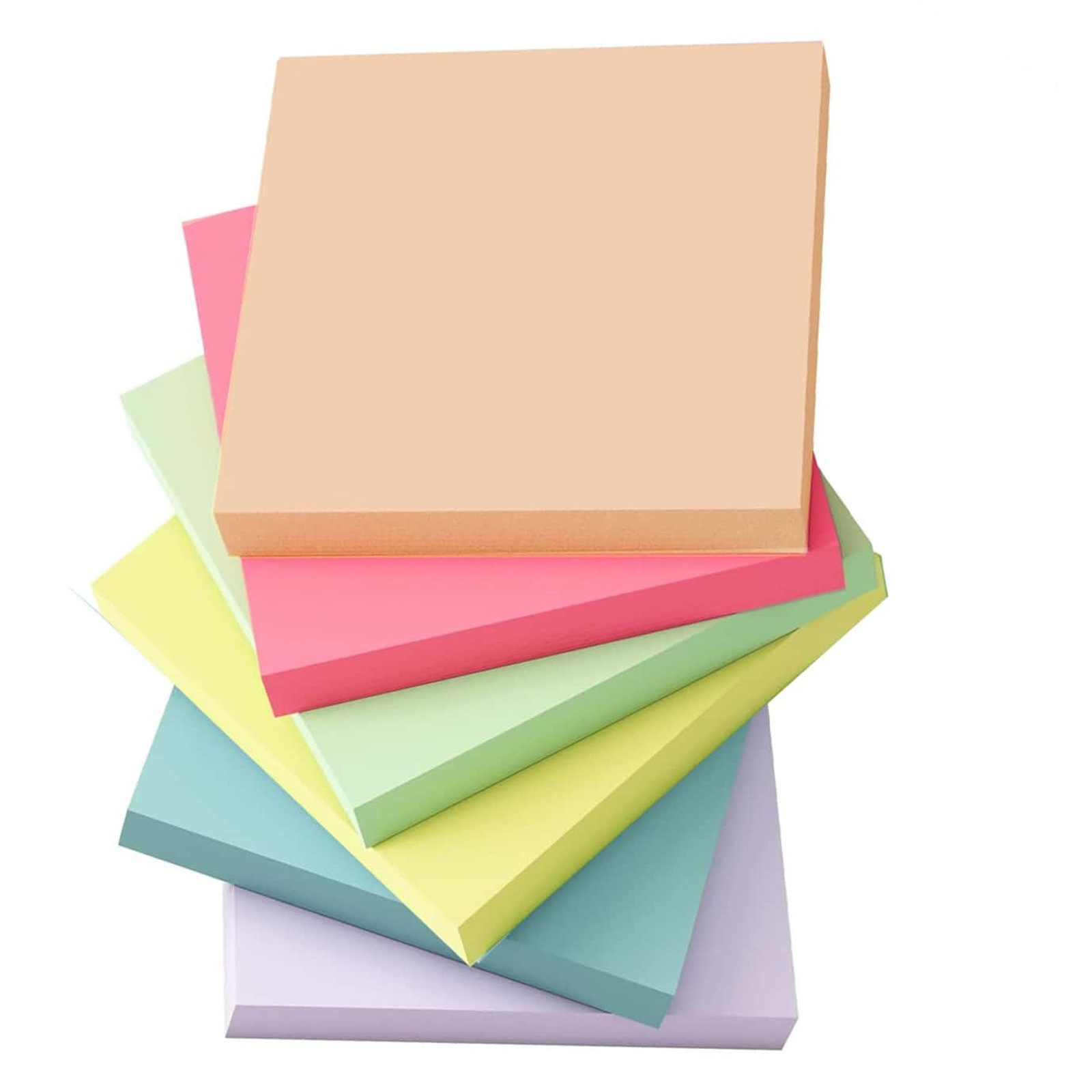6 個蛍光色 3*3 インチ付箋メモパッドステッカープランナ - Sticky Note Dispenser のレビューと価格