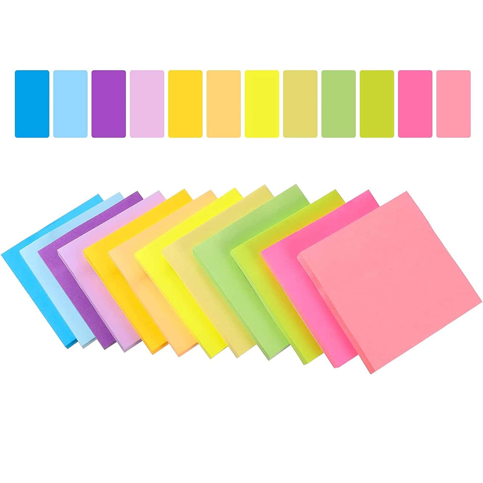 6 個蛍光色 3*3 インチ付箋メモパッドステッカープランナ - Sticky Note Dispenser のレビューと価格