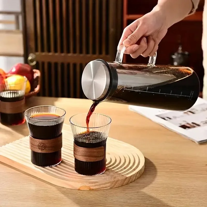 ガラス製コールドブリューコーヒーメーカーポット、取り外し可能 - Home Office Moka のレビューと価格